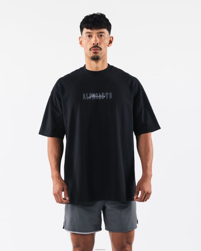 unisexe vêtements 46FZDN180 Alphalete tee-shirt fantôme noir