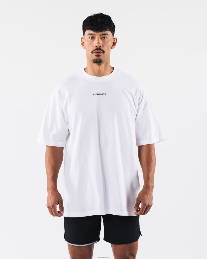unisexe vêtements 46FZDN181 Alphalete tee-shirt du patrimoine blanc