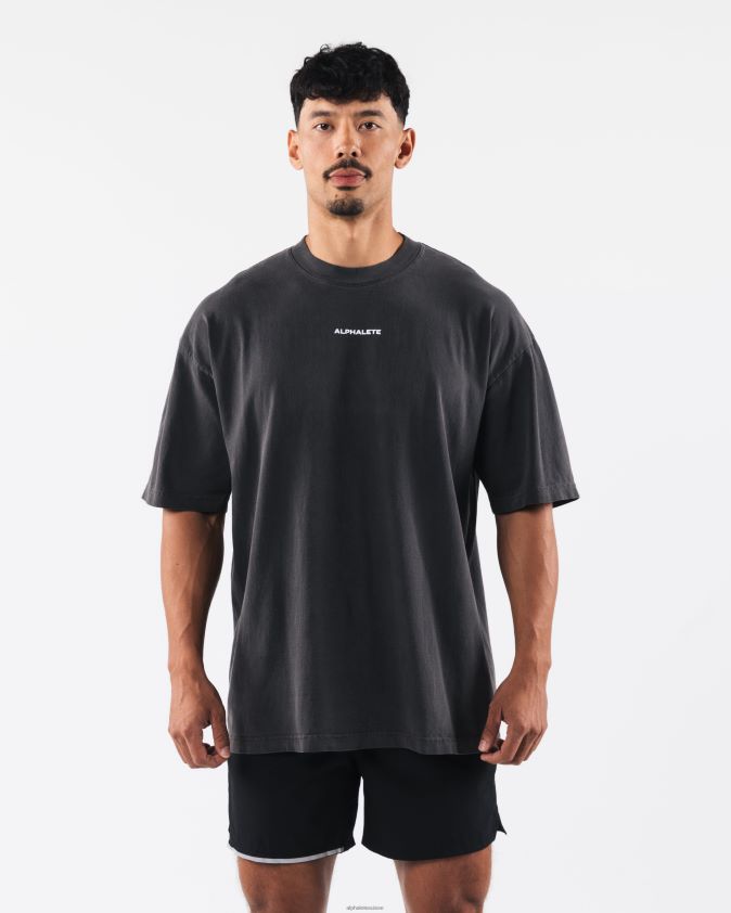 unisexe vêtements 46FZDN182 Alphalete tee-shirt du patrimoine ancien noir