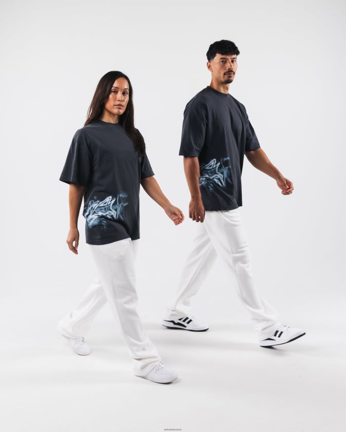 unisexe vêtements 46FZDN184 Alphalete tee-shirt de fumée dauphin bleu