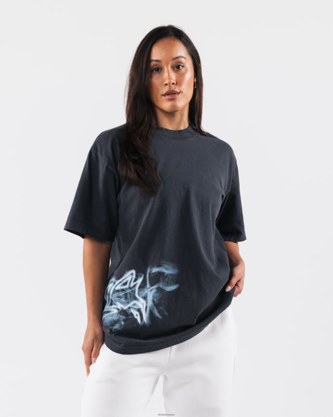 unisexe vêtements 46FZDN184 Alphalete tee-shirt de fumée dauphin bleu