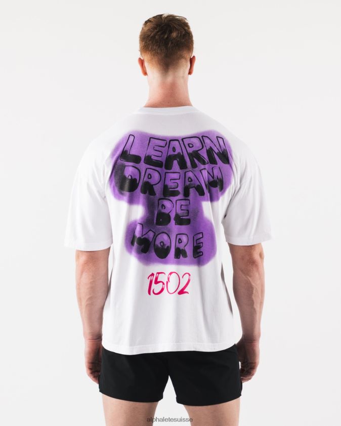 unisexe vêtements 46FZDN219 Alphalete t-shirt graffiti blanc