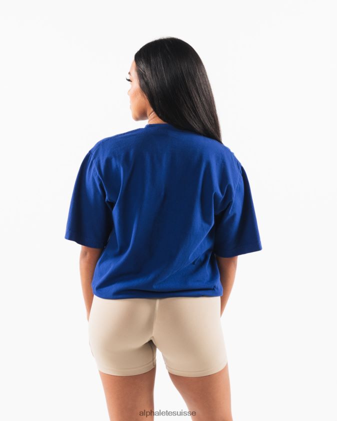 unisexe vêtements 46FZDN220 Alphalete un t-shirt de plage bleu royal