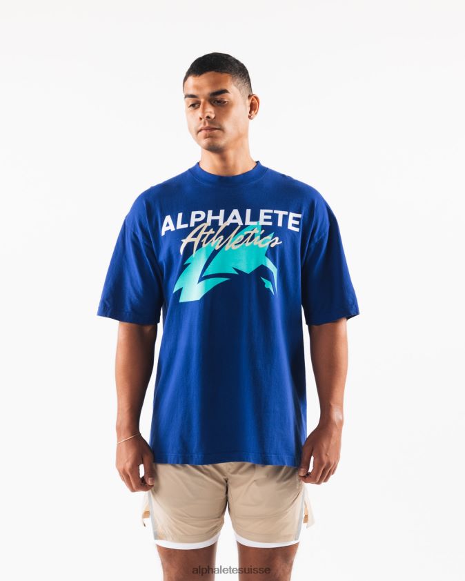 unisexe vêtements 46FZDN220 Alphalete un t-shirt de plage bleu royal